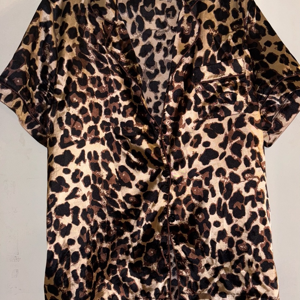 Leopard print pajama set